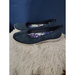 Skechers Womens Shoes Size 8.5 Slip On Wedge Blue On The Go